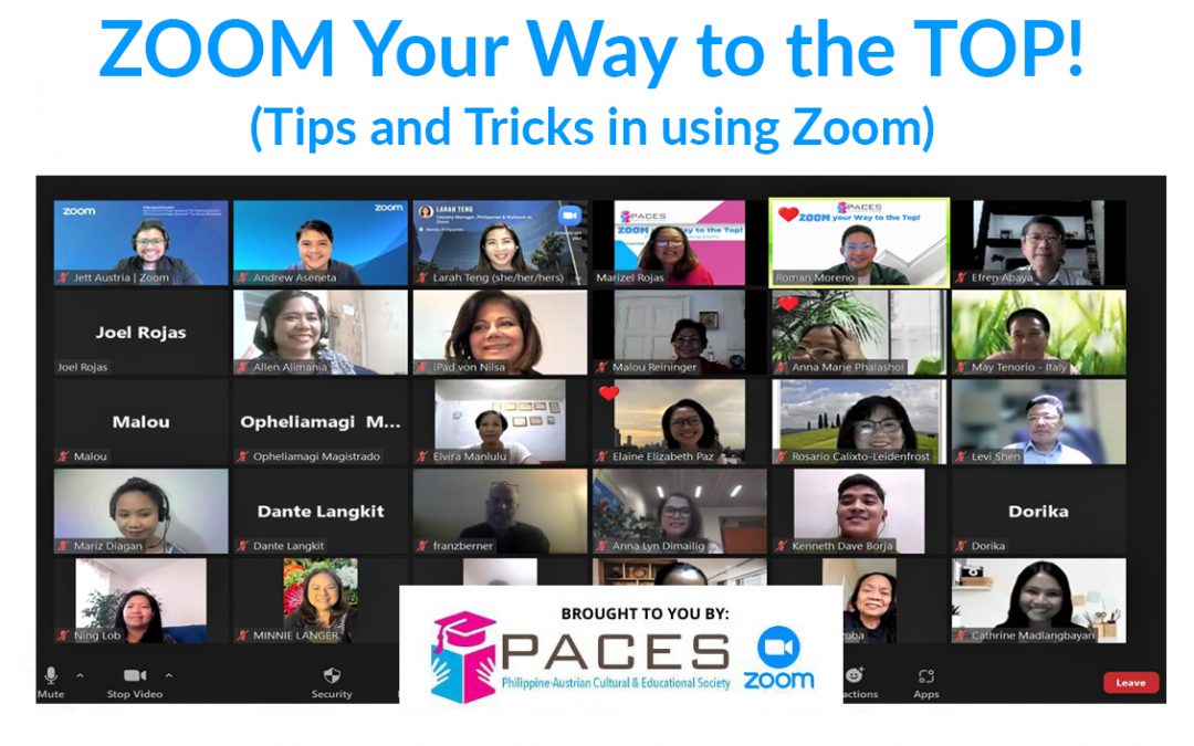 PACES Lecture: Zoom Your Way to the Top