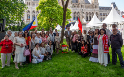 Floral Offering Ceremony at the Grounds of Vienna City Hall: A Tribute to Freedom and Unity