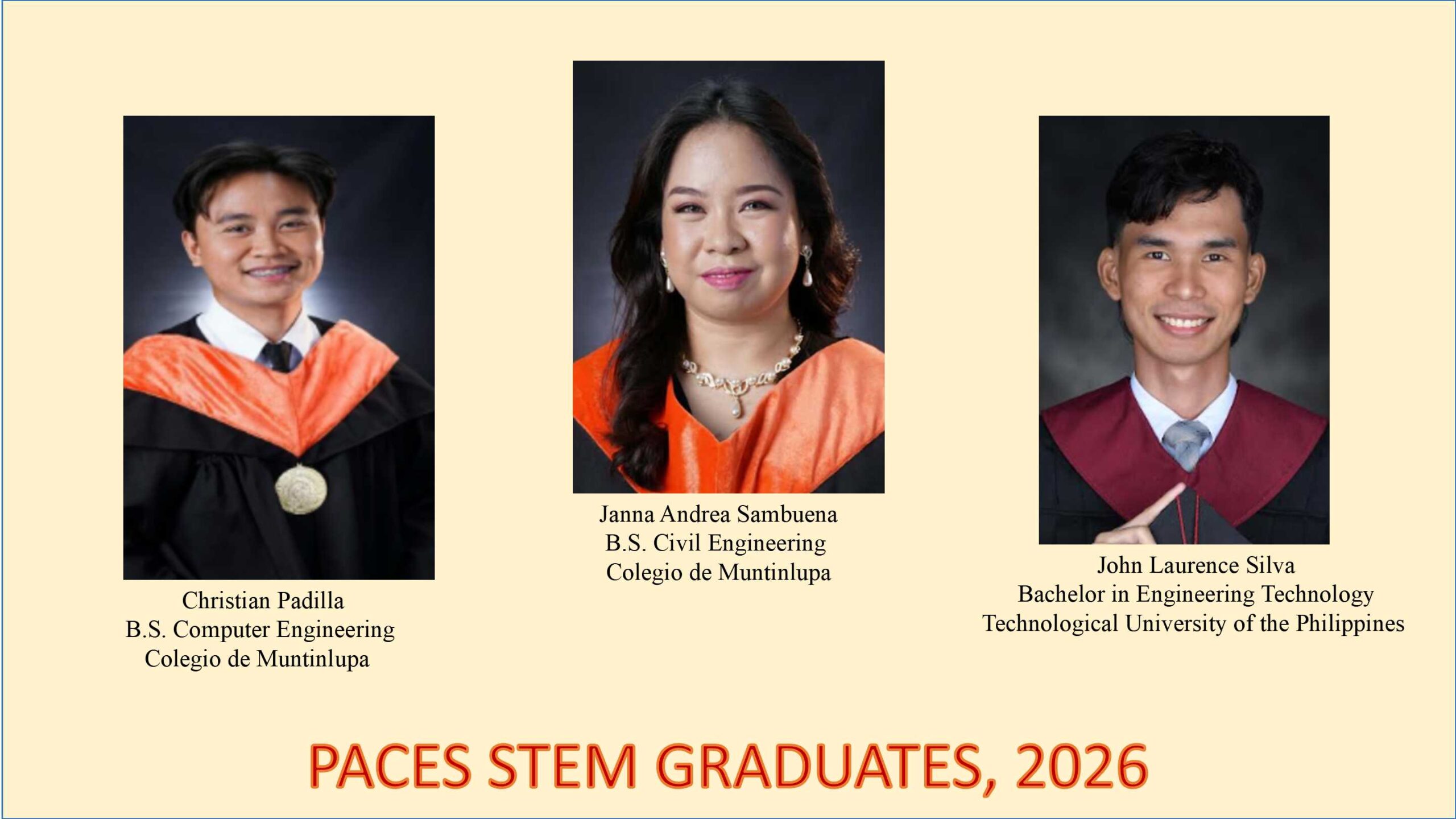 Three PACES STEM Scholars Graduate from University in 2026