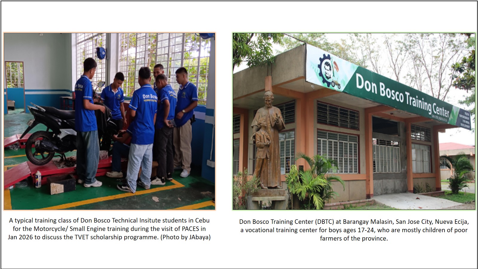 PACES supports 12 TVET Scholars in Cebu and Nueva Ecija